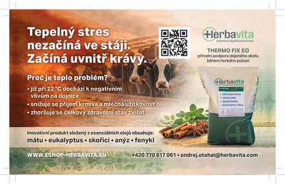 RumiForm ThermoFix EO - fytobiotikum pro snížení vlivu tepelného stresu u dojnic